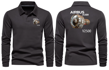 AIRBUS A320 V2500 LONG SLEEVE POLO